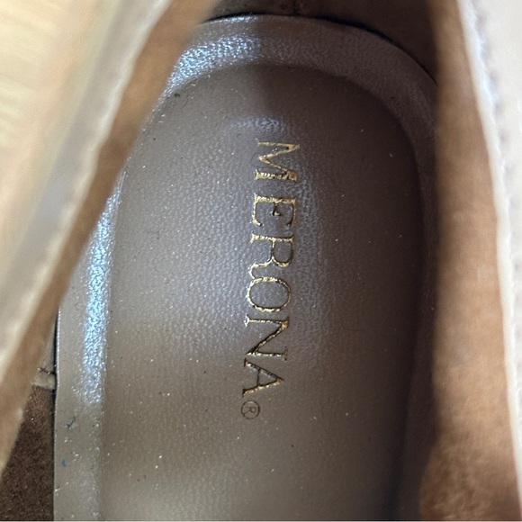 Merona | Tan Faux Suede Wedge Ankle Booties | Lace-Up | Size 11 - Picture 7 of 8